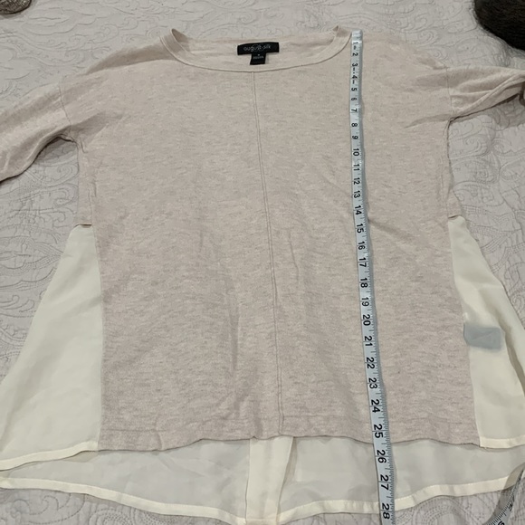 August Silk Sweater with sheer back panel - Picture 5 of 6